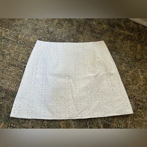 NWT White Eyelet Miniskirt
